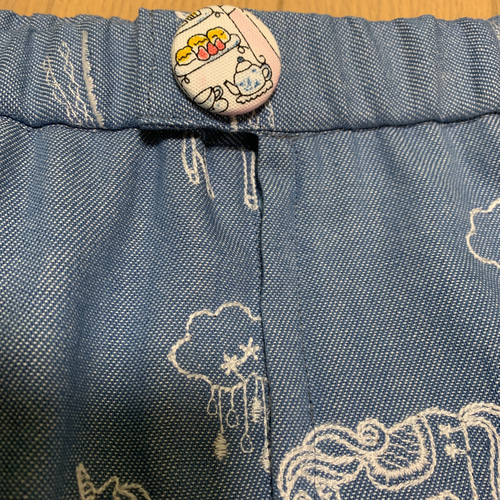 ユニコーンメルヘン刺繍生地のマキシスカート フレアスカート さおりん  