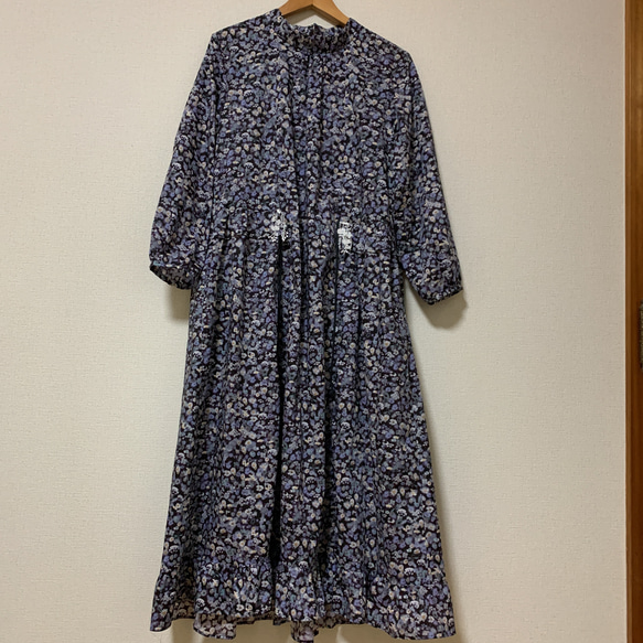 ハンドメイドワンピース　110  リバティ　フランス生地 51b62344cf116b08b2ee7a8bff9f63