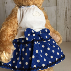 テディベアのお洋服【Mサイズ】　ティアードスカート（ブルー） 4枚目の画像