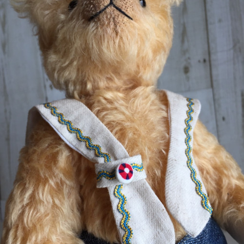 テディベアのお洋服【Lサイズ】 セーラーカラー飾り衿 ぬいぐるみ