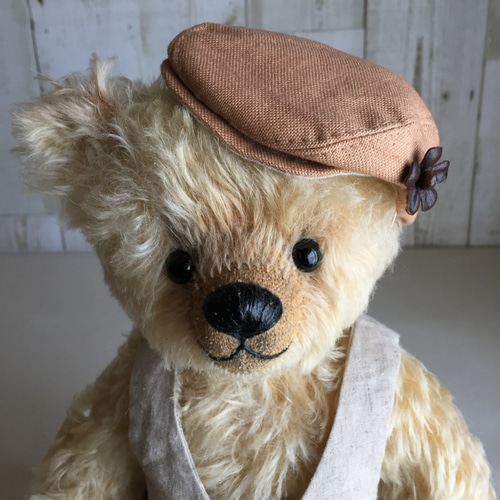 テディベアのお帽子【大サイズ】 コットンハンチング（ベージュ