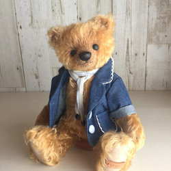 テディベアのお洋服【Mサイズ】 かわいいデニムジャケット ぬいぐるみ