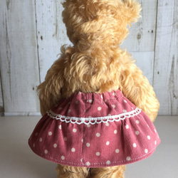テディベアのお洋服【Mサイズ】　ティアードスカート（ピンク） 6枚目の画像