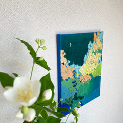 原画・送料無料】一辺約10センチの小さな絵 2つセット抽象画 桜