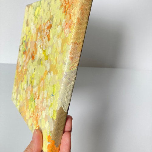 原画・送料無料】2つセット・黄色い絵・春 キャンバス画「ミモザ