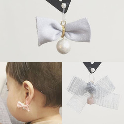 【14Kgf】DOUBLEMOON BABY&KIDS ACCESSORY ベビー&キッズアクセサリー リボンイヤリング 1枚目の画像