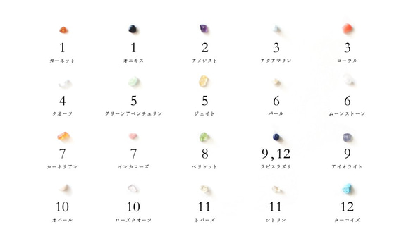 【14Kgf】 DOUBLEMOON BIRTH STONE Bracelet No.01 Initials 5枚目の画像