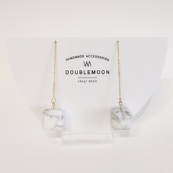 [14Kgf] DOUBLEMOON 14Kgf豪光立方美國鍊式耳環 第3張的照片
