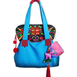 ソンチャン　バッグ　中国限定 中国少数民族刺繍トートバッグ☆送料無料☆ ハンドバッグ Mia 通販