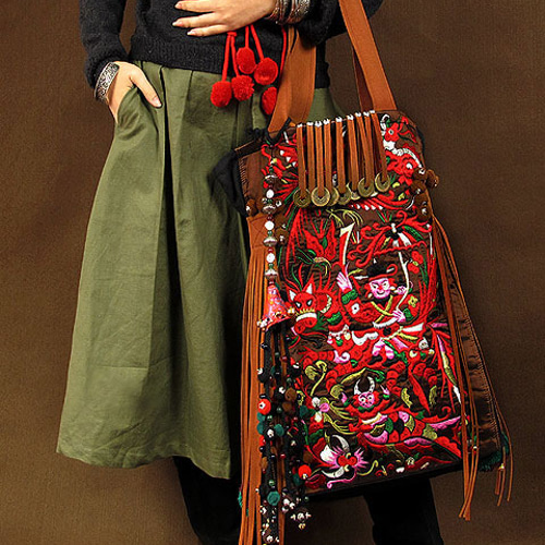 中国少数民族刺繍トートバッグ☆送料無料☆ ハンドバッグ Mia 通販