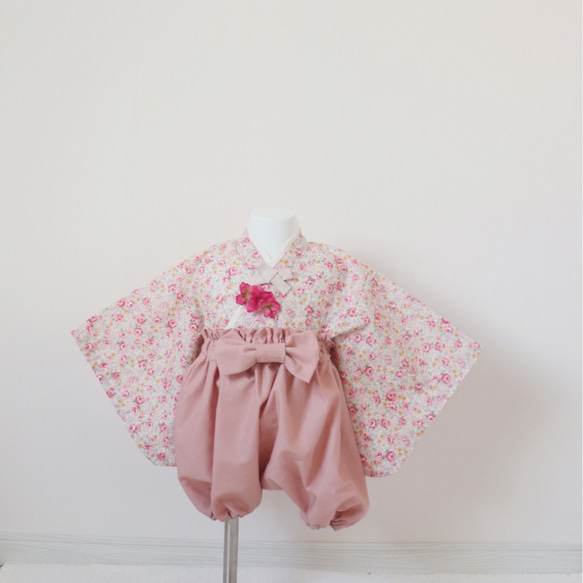 ベビー袴70～80cm(お食い初め・百日祝いに) ベビー服 handmadeMimi