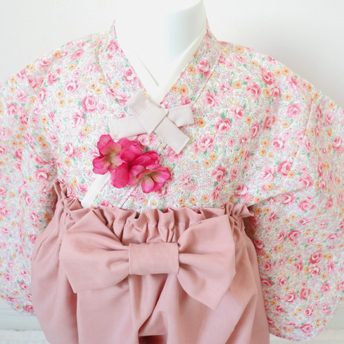 ベビー袴70～80cm(お食い初め・百日祝いに) ベビー服 handmadeMimi