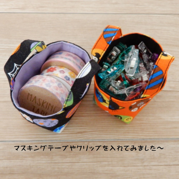 ハロウィン☆ミニミニトート型小物入れ 6枚目の画像
