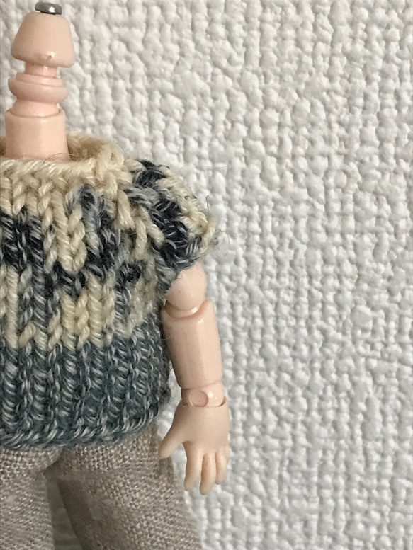 オビツ11chicなの手編みのセーター 2枚目の画像