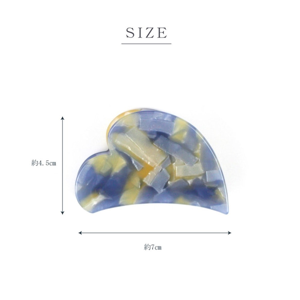 アシンメトリー ハート バンスクリップ トレンド トライアングル シンプル 三角クリップ  H28040020 6枚目の画像