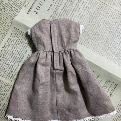 ブライス 洋服 アウトフィット リネンワンピース:グレー その他