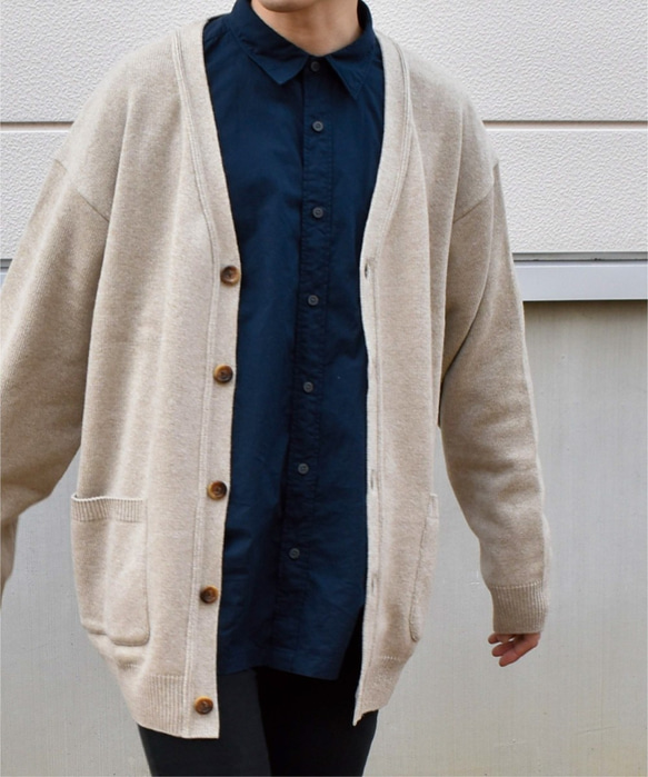 洗えるカシミヤカーディガン(beige) size3 2枚目の画像