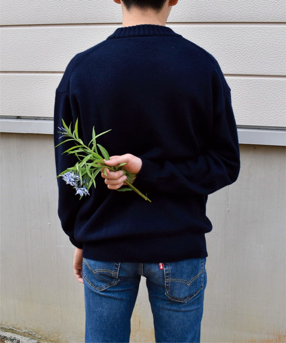 洗えるカシミヤニット(navy) size1 2枚目の画像