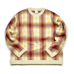 洗えるカシミヤニット“CHECK” (off) size1 3枚目の画像