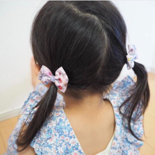 🎀 ミナペルホネン リボン ヘアゴム 刺繍 ワイヤー入り