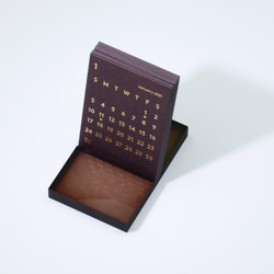 ’CLARA' Desk Calendar 2021 Brown 卓上カレンダー 3枚目の画像