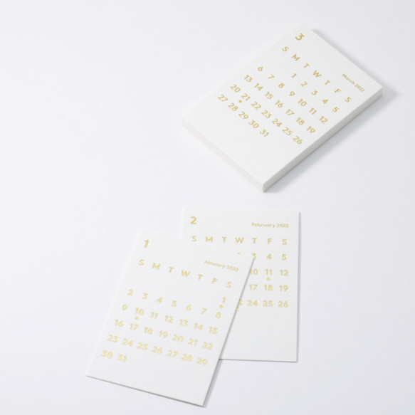 CLARA Desk Calendar 2022 White｜卓上カレンダー 4枚目の画像