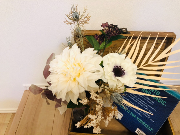 ダリアとアネモネの花束 アートフラワー florist 通販 12483703
