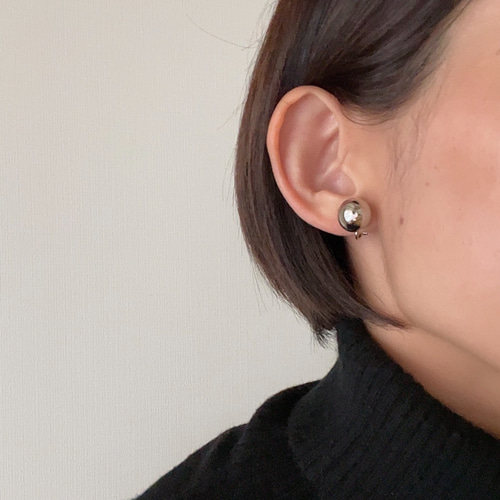 AMBUSH シルバー ボールクロージャー イヤリング AMBUSH / Ball