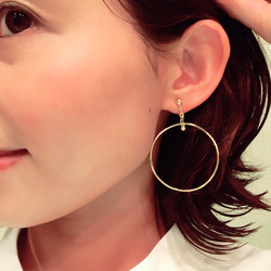 Hoop Earrings  ピアス・イヤリング・樹脂ノンホール・14kgf 3枚目の画像