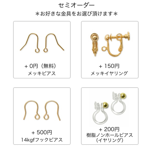 Hoop Earrings ピアス・イヤリング・樹脂ノンホール・14kgf イヤリング 