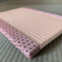 装飾カラーミニ畳～麻の葉ピンク～ 1枚目の画像