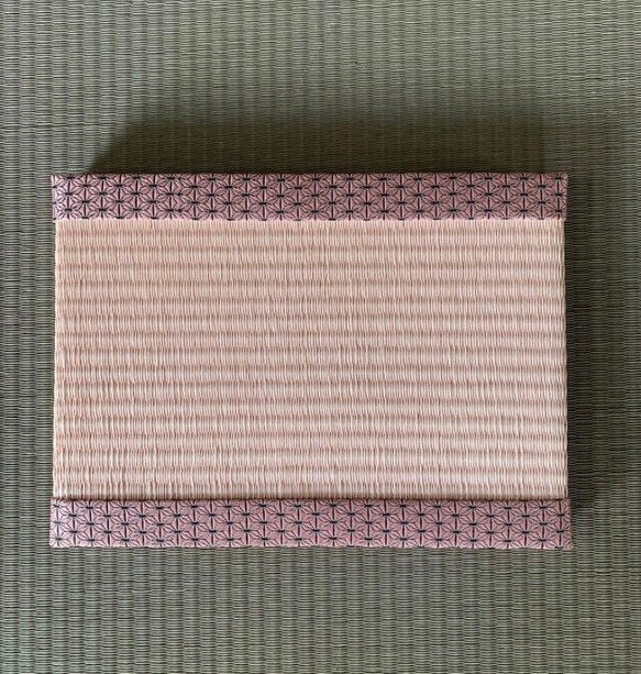 装飾カラーミニ畳～麻の葉ピンク～ 2枚目の画像