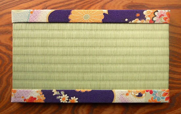 ちりめんミニ畳～紫縁～ 1枚目の画像