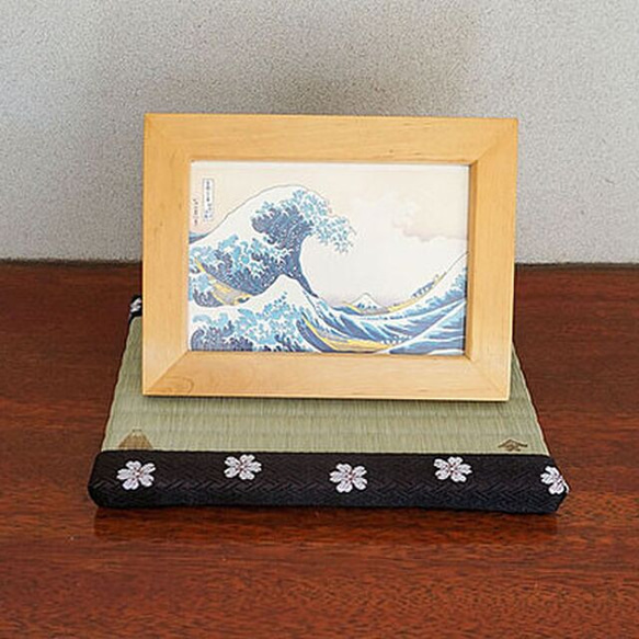 招福縁起柄ミニ畳～富士と桜～ 2枚目の画像