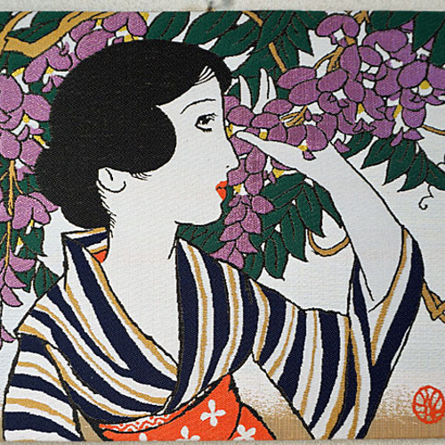 ファブリックパネル 竹久夢二 「花影」 絵画 松屋畳店 通販 3392358