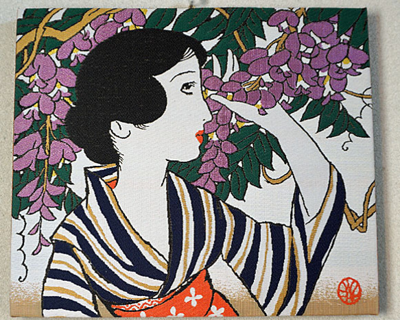 ファブリックパネル 竹久夢二 「花影」 絵画 松屋畳店 通販 3392358