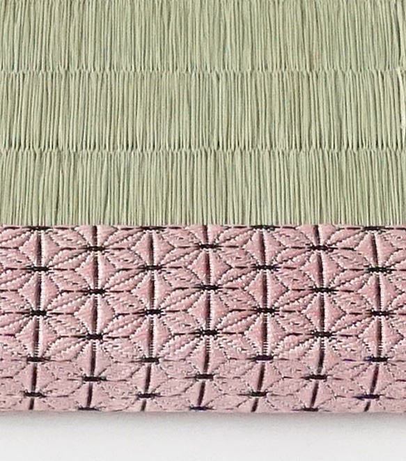 装飾ミニ畳～麻の葉ピンク～ 3枚目の画像