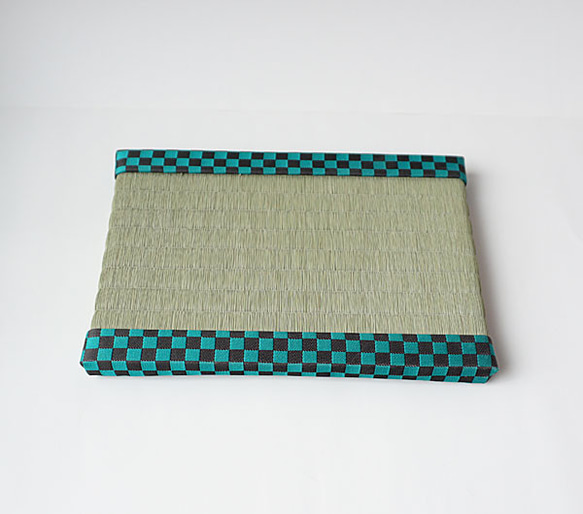 装飾ミニ畳～市松 緑と黒～ 2枚目の画像