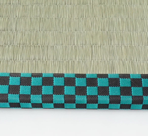 装飾ミニ畳～市松 緑と黒～大サイズ 3枚目の画像