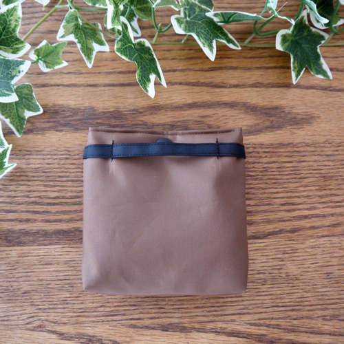 男の子 フタなし 移動ポケット 撥水ナイロン（ブラウン） その他入園