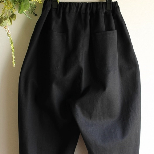 公式 c_o_c_o_r_o ストレッチバルーンパンツ キュロット 通年（黒） パンツ