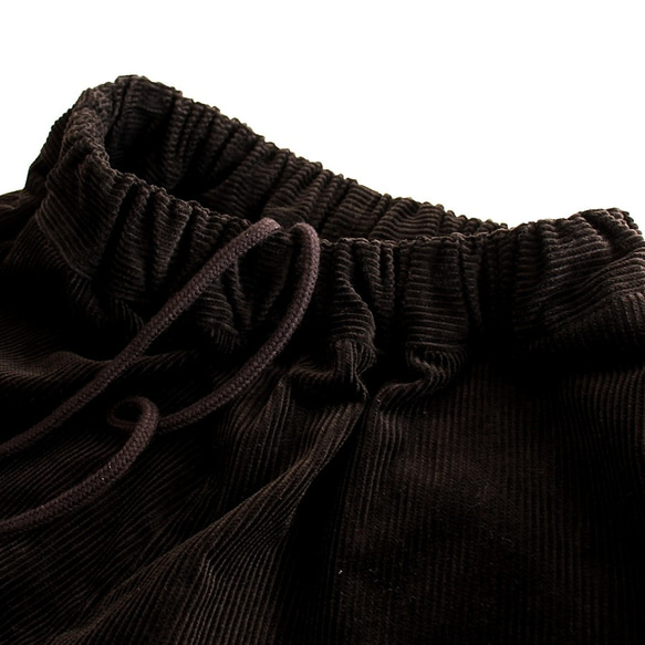 c_o_c_o_r_o 燈芯絨氣球褲【黑色】棉 第10張的照片