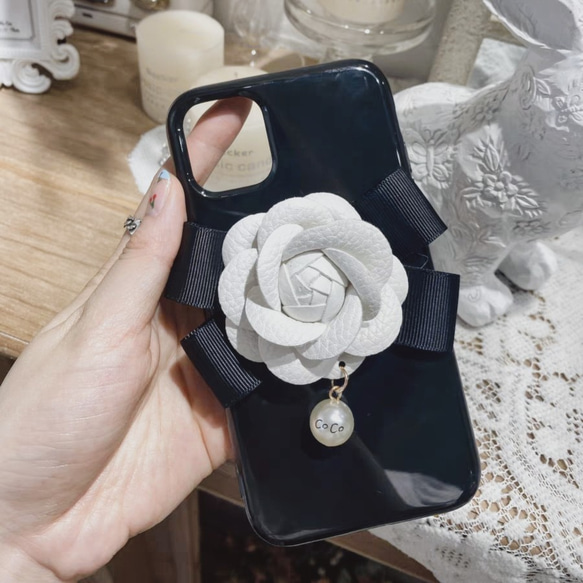 【片思い】白い花　可愛い    iPhone13ケース  スマホケース　プレゼント iPhone13proケース 3枚目の画像