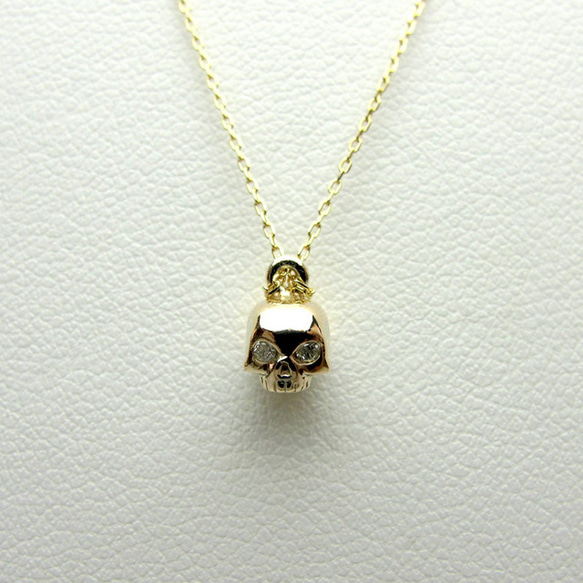 K10/Diamond LOAMA Amore Skull Necklace 2枚目の画像