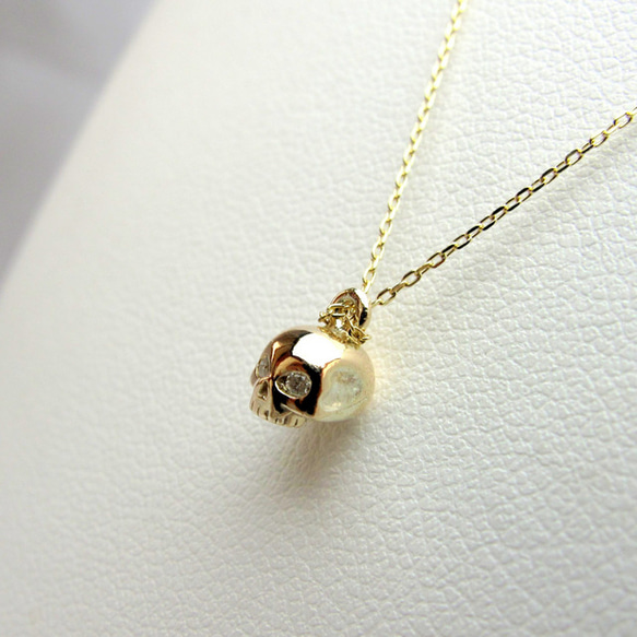 K10/Diamond LOAMA Amore Skull Necklace 3枚目の画像