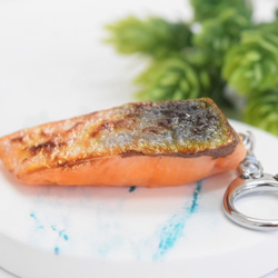 食品サンプル 焼き鮭 キーホルダー 3枚目の画像