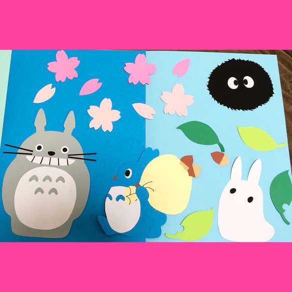 トトロ　壁面飾り　桜　幼稚園　保育園 1枚目の画像