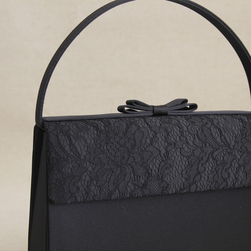 送料無料】【即納】レースフォーマルバッグ／卒業式バッグ／ブラック