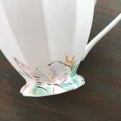 朝顔 8月名入れ対応マグカップ敬老の日　ギフトヶ月のお花マグカップは可愛らしい大人の雰囲気。砂糖の衣 7枚目の画像