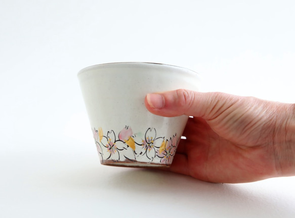花模様のフリーカップ　ぞばちょこ　デザートカップ　スープカップにおすすめ　桜 5枚目の画像